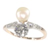 Historic Charm: An 1895 Diamond and Pearl Engagement Ring